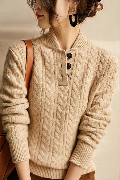 Eleganter Damen Pullover Modern Geschnürt
