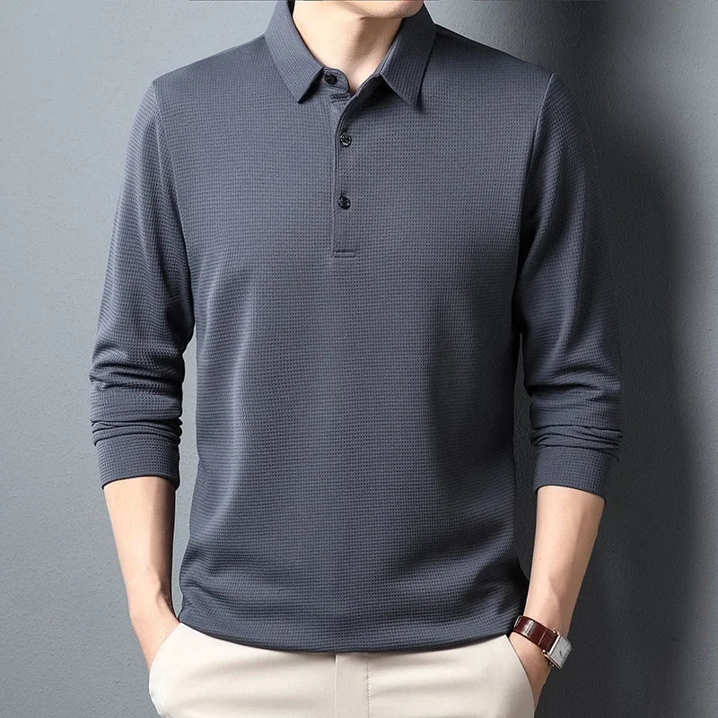 Herren Langarmoberteil Elegantes Slimfit