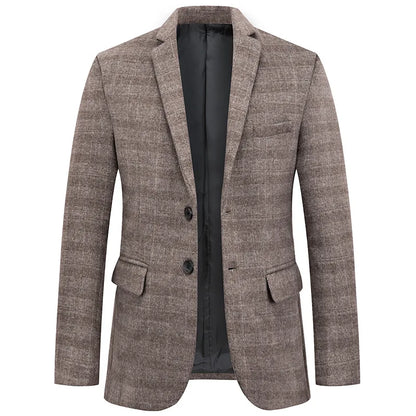 Herrenblazer Grau Khaki Elegant Slim Fit - BerlinGlamour
