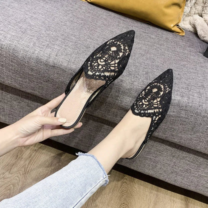 Stilvolle Damen Mules Schuhe High Heel