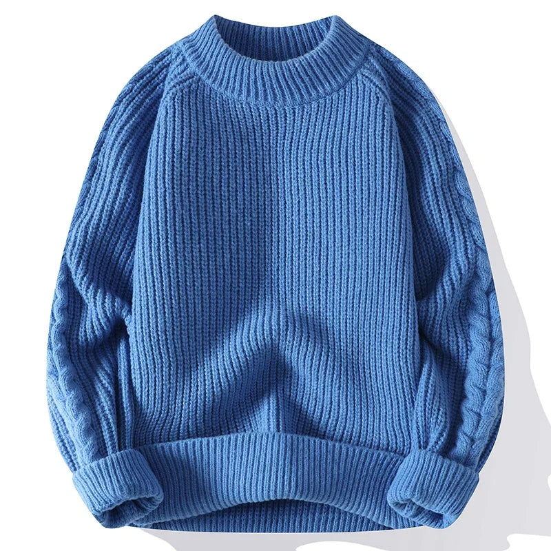 Klassischer Grobstrick Pullover für Herren