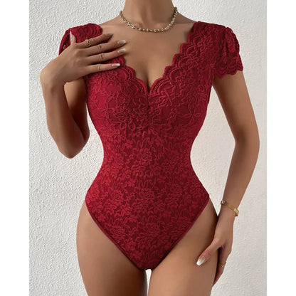 Weiblicher Body mit Langarm Elegant