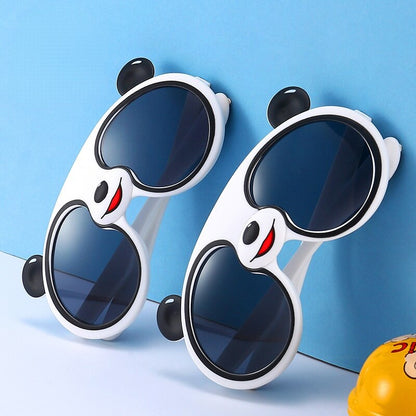 Kinder Sonnenbrille Süß Panda Weich mit Träger