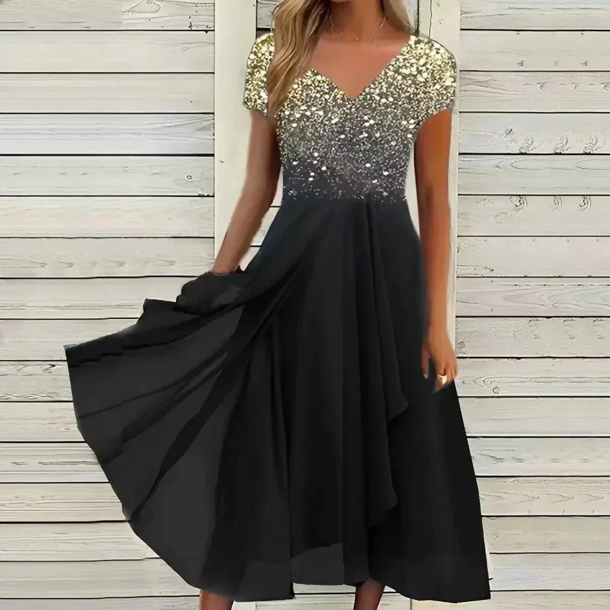 Elegantes Damen Chiffon Abendkleid