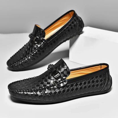 Elegante Herren Loafer aus echtem Leder Schwarz