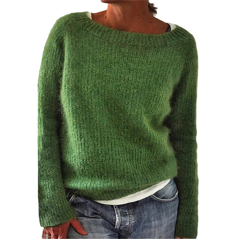 Strickpullover Hals Loser Fit Modern