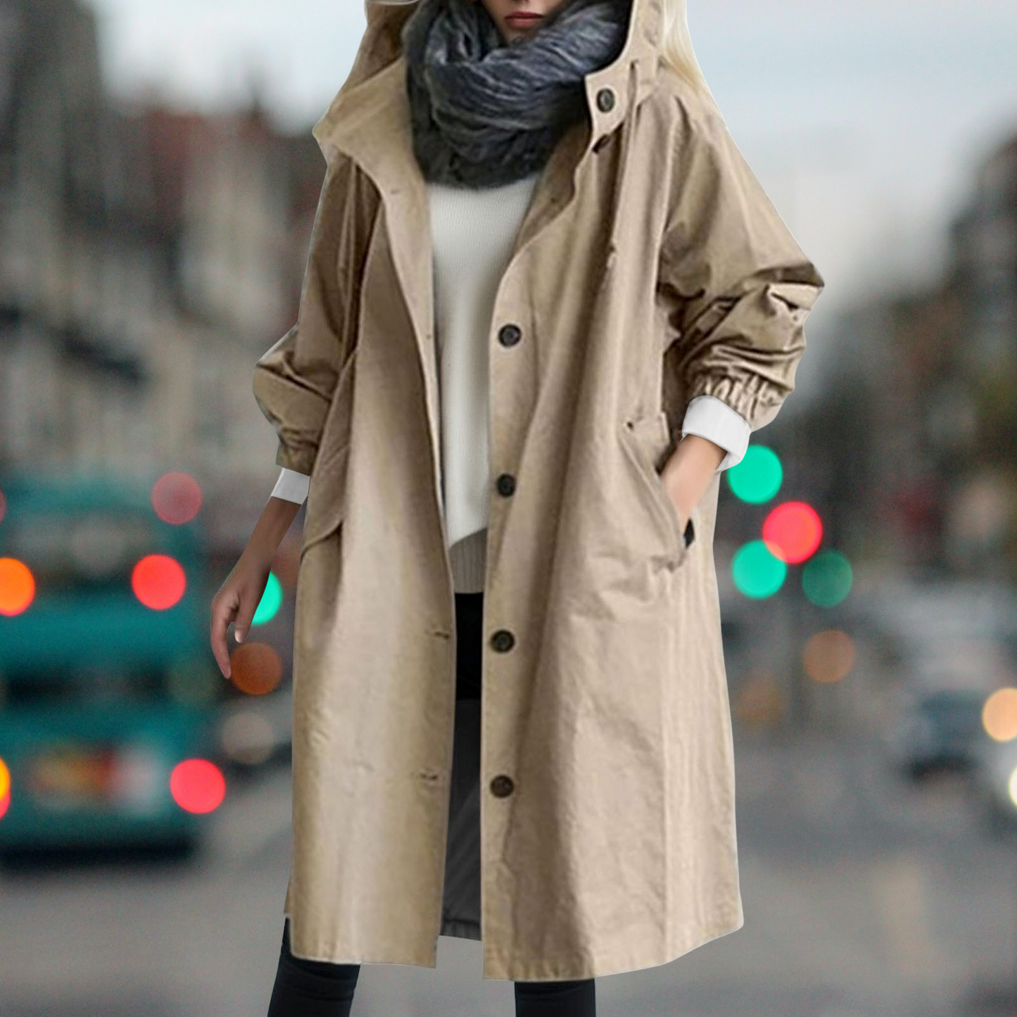 Wasserdichter Trenchcoat Warm Damen