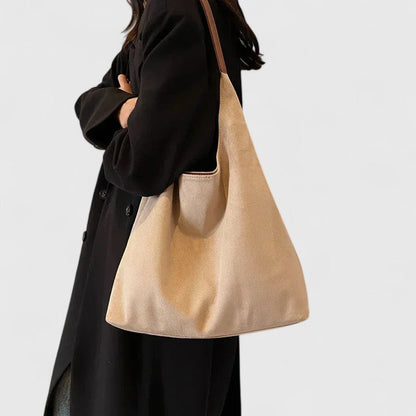 Elegante Damen Schultertasche Minimalistisch Schwarz