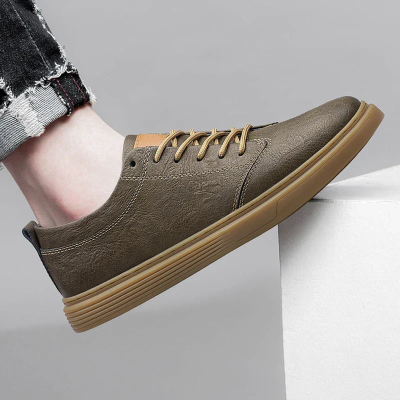 Herren Leder Sneaker Echtleder Sportschuhe