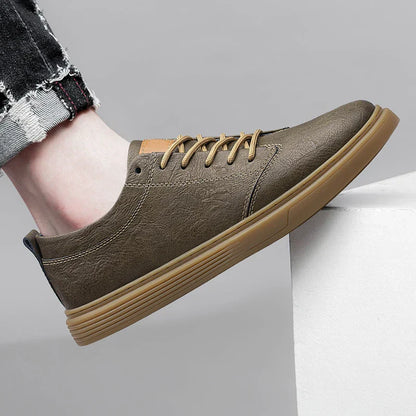 Herren Leder Sneaker Echtleder Sportschuhe