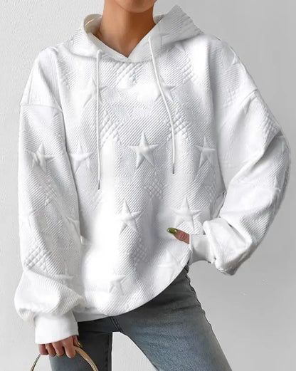Großes weißes Kapuzenpullover von BerlinGlamour