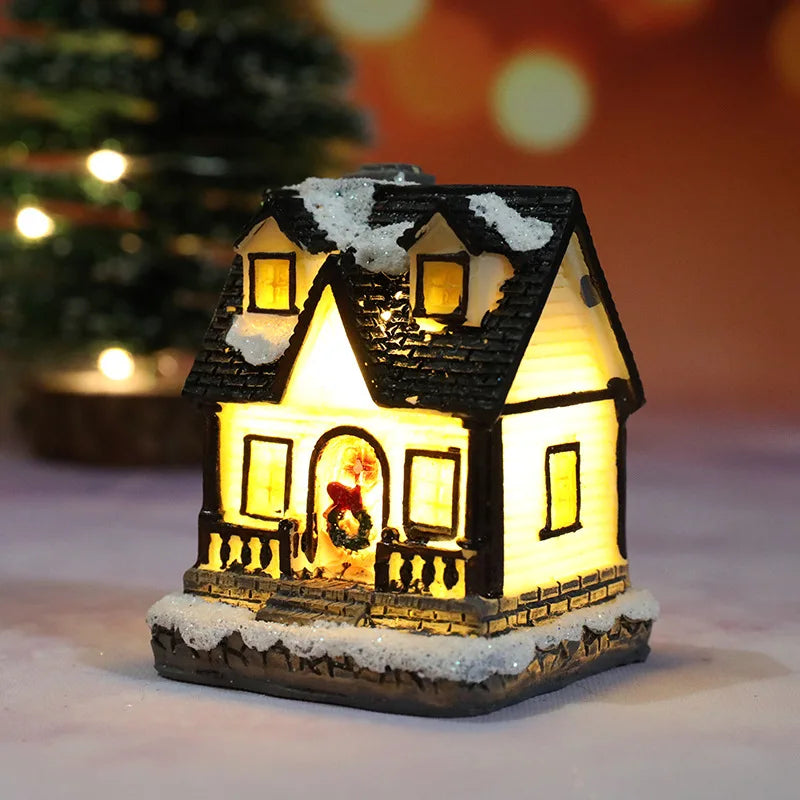 Weihnachtshaus Figuren LED Winterlichter Dekorativ