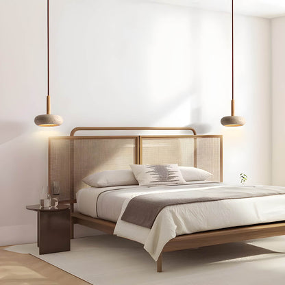 Moderne Travertin Deckenleuchte LED Pendellampe Natürlich - BerlinGlamour