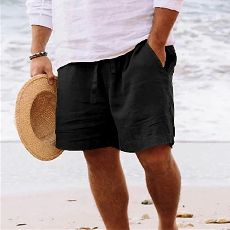 Leinen Shorts Männer Luxus Sommer Bequem