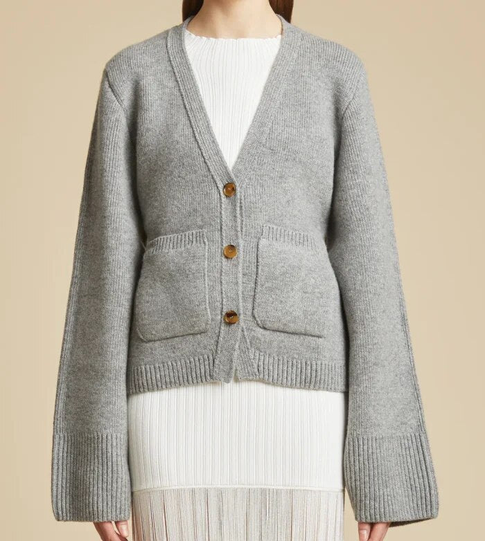 Damen Strickjacke Langarm Stilvoll Modern
