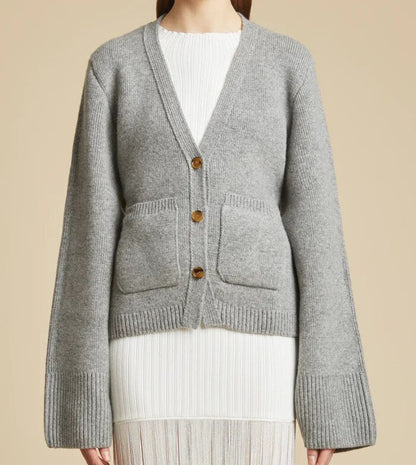 Damen Strickjacke Langarm Stilvoll Modern
