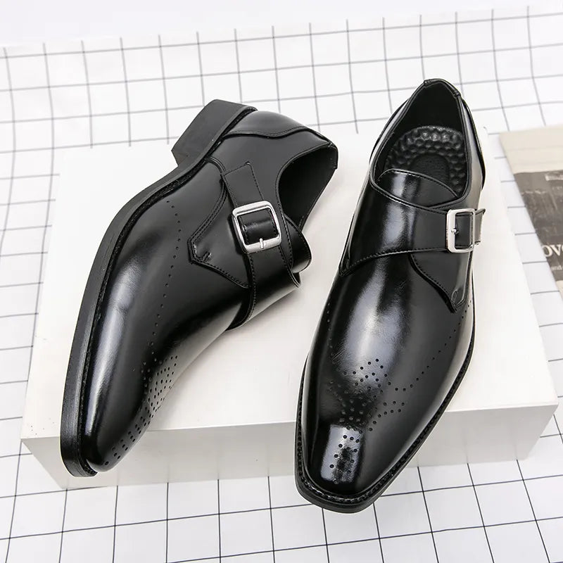 Leder Anzugschuhe Herren Hochwertig Schwarz - BerlinGlamour