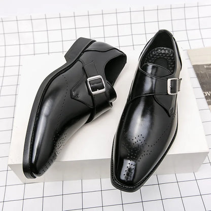 Leder Anzugschuhe Herren Hochwertig Schwarz - BerlinGlamour