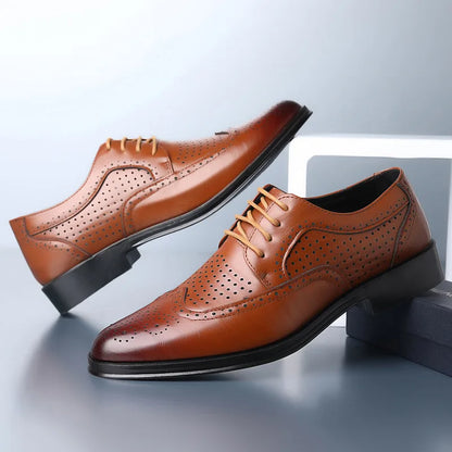 Herren Anzug Schuhe Bequem Oxford Schuhe Schwarz