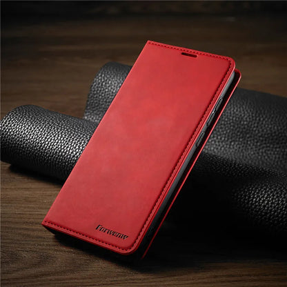 iPhone Lederhülle Magnetisch Stilvoll Schutzhülle