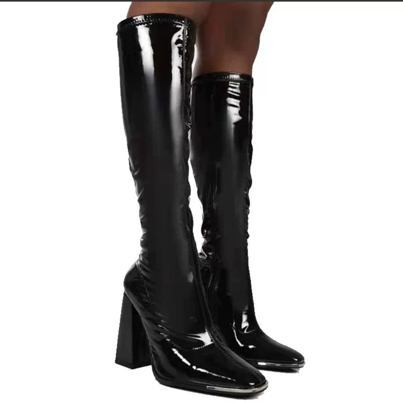 Heidi Stiefel Retro High Heel Schuhe Frauen
