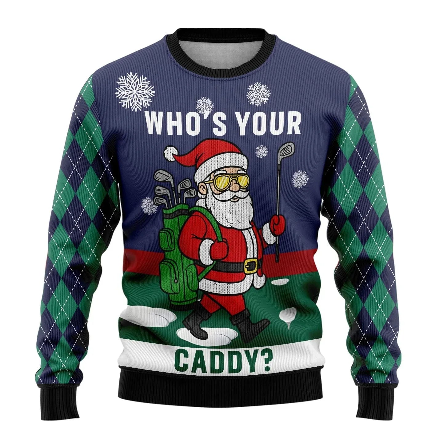 Weihnachtspullover Herren Schneemann Motiv Rot