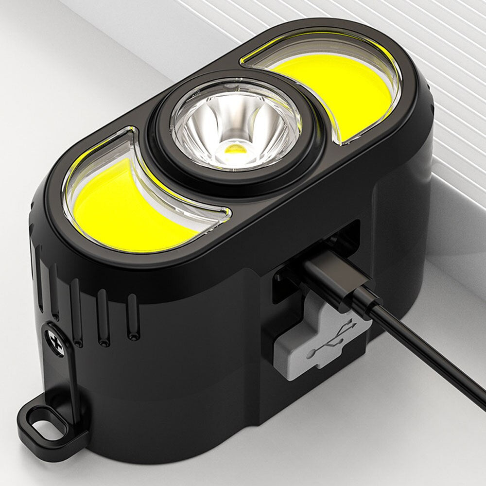 LED Stirnlampe Wiederaufladbar mit Verstecktem Riemen