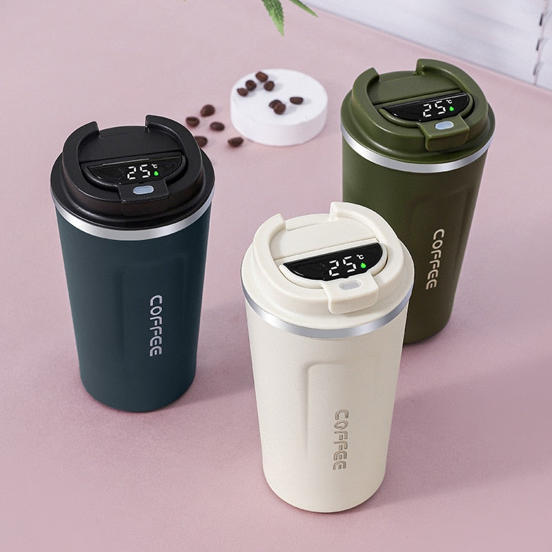 Smart Kaffeemug LED Thermos Becher Temperaturanzeige