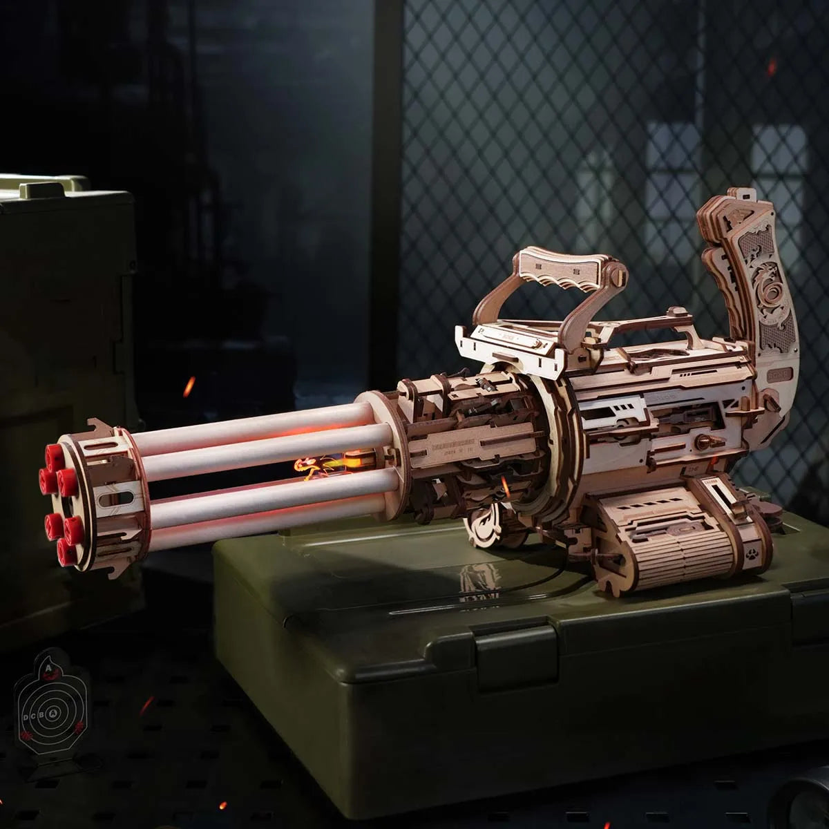 Holz Spielzeugpistole 3D Puzzle Rapid Fire Launcher