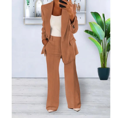 Damen Hosenanzug Elegante Jacke Satz Business