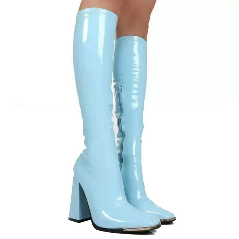 Heidi Stiefel Retro High Heel Schuhe Frauen