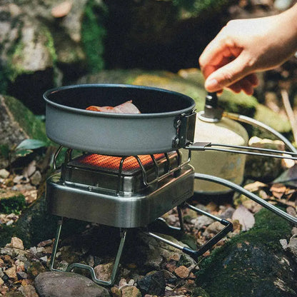 Tragbarer Gas Campingkocher Portable Grill Funktion
