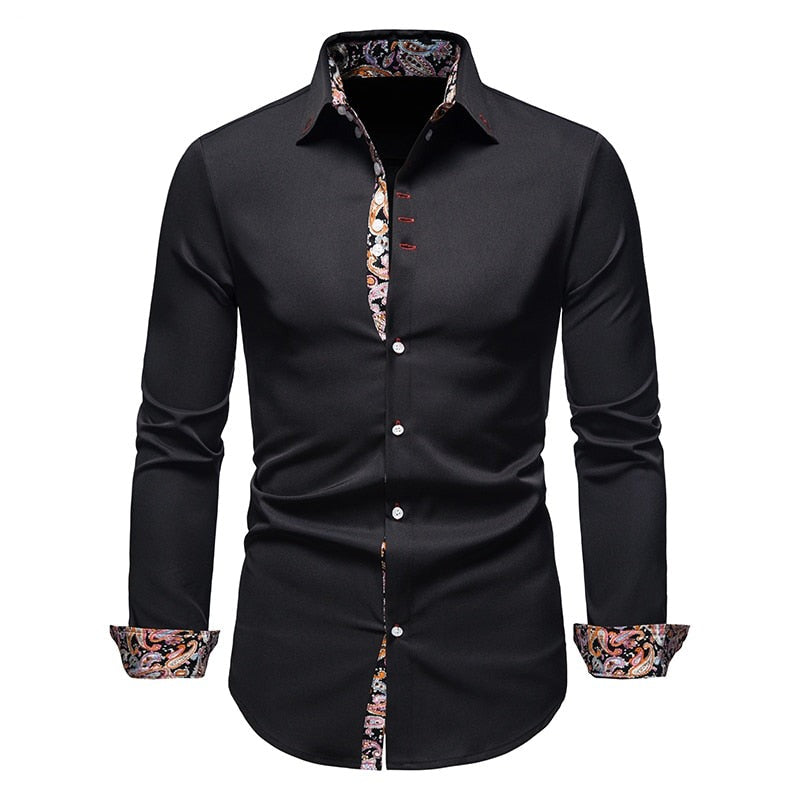 Männers Langarm-Polohemd Derick - Elegant