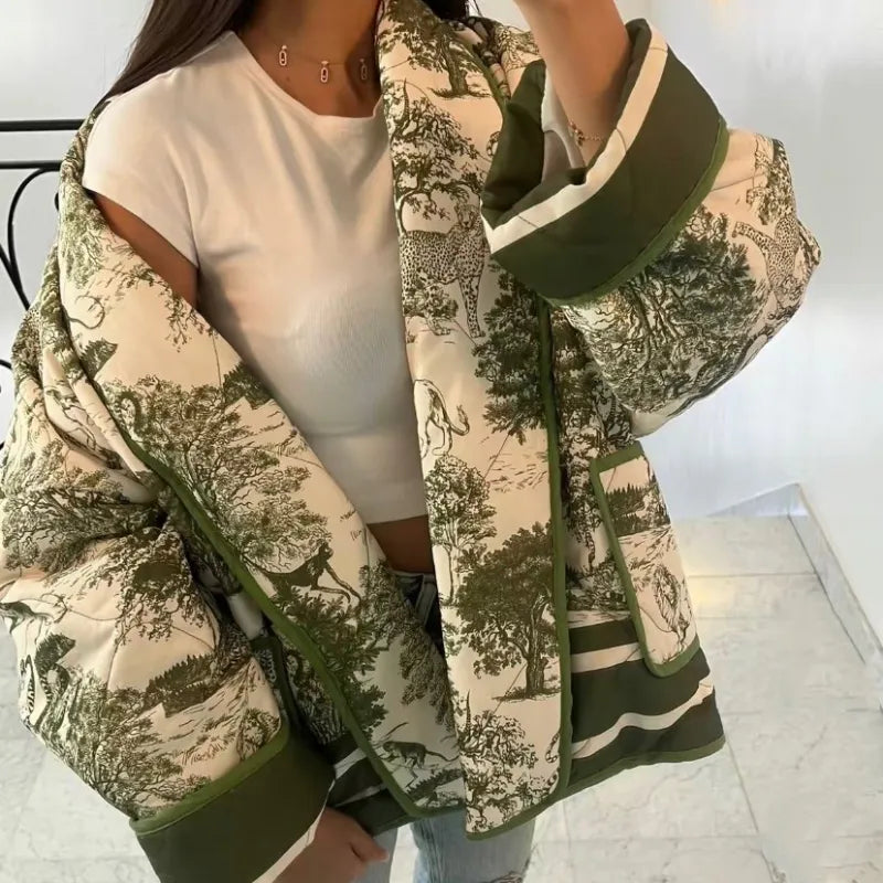 Elegantes Damenjacke mit Bedruckung Modern