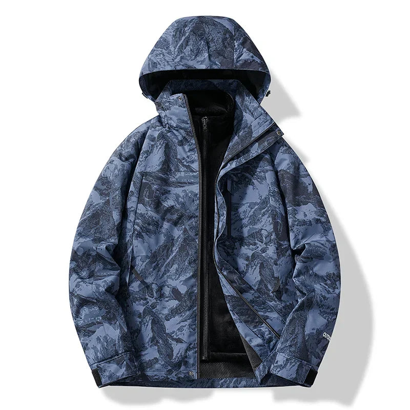 Herren Winterjacke Warm mit Kapuze Wasserfest