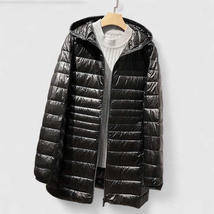 Damen Wintermantel Steppjacke Reißverschluss Warm