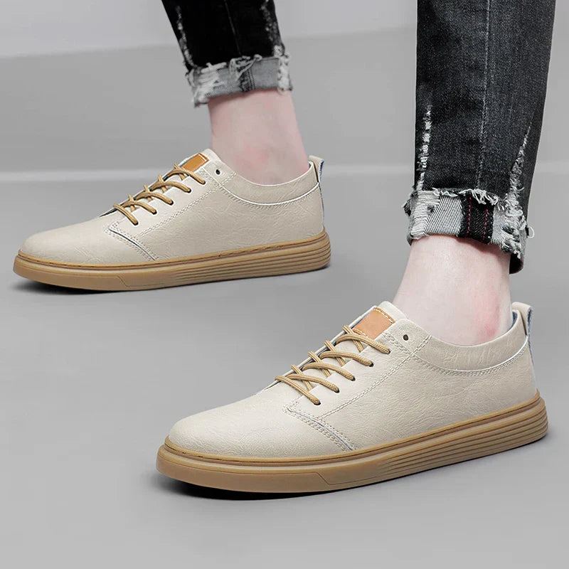 Herren Leder Sneaker Echtleder Sportschuhe