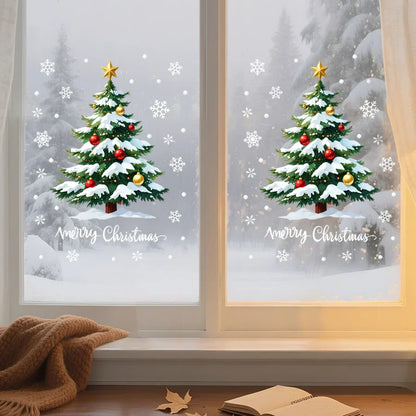 Weihnachtsbaum Aufkleber 3D Glitter Merry Glow
