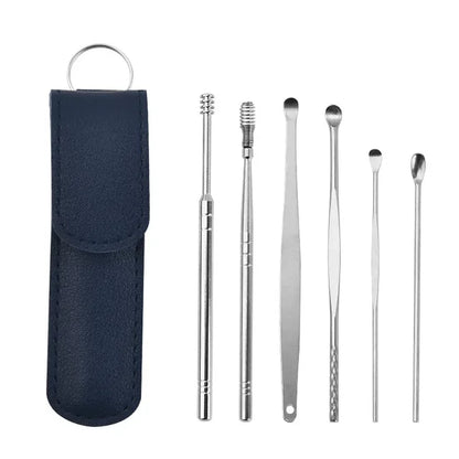 Ohrreiniger Set Edelstahl 6-teilig Ohrenschmalz Entferner - BerlinGlamour