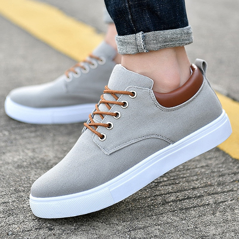 Herren Schnürschuhe Canvas Stilvoll Schwarz