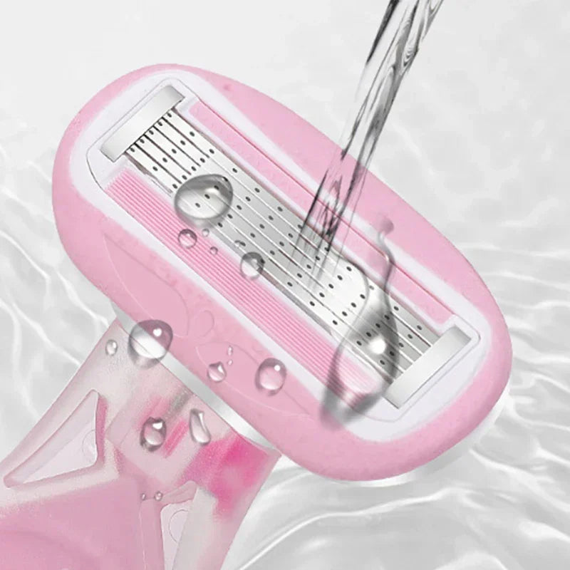Rasierer Set Damen Pink Kompakt Schutz Rasierer