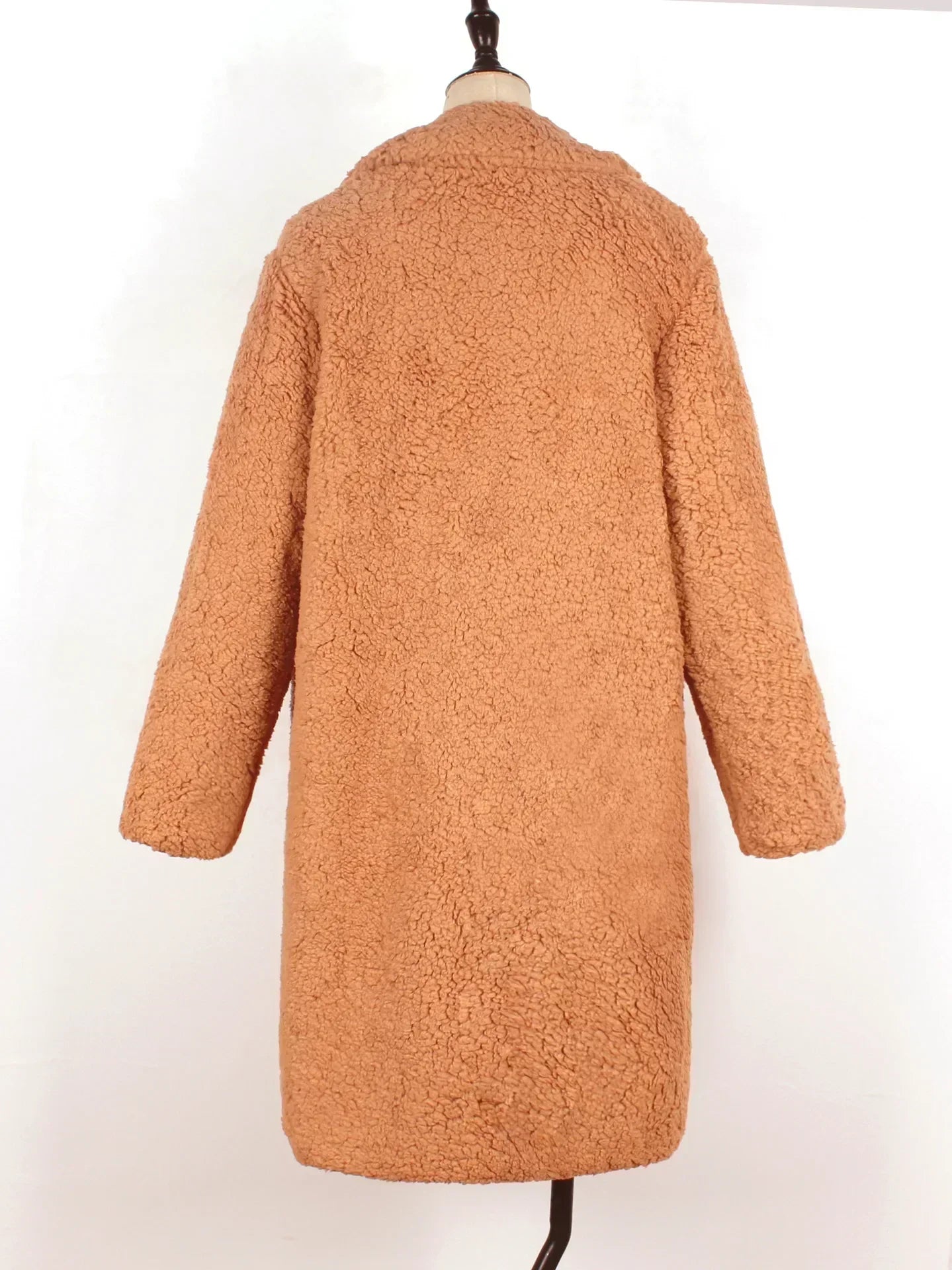 Teddy Mantel Weich Warm Oversized Offen