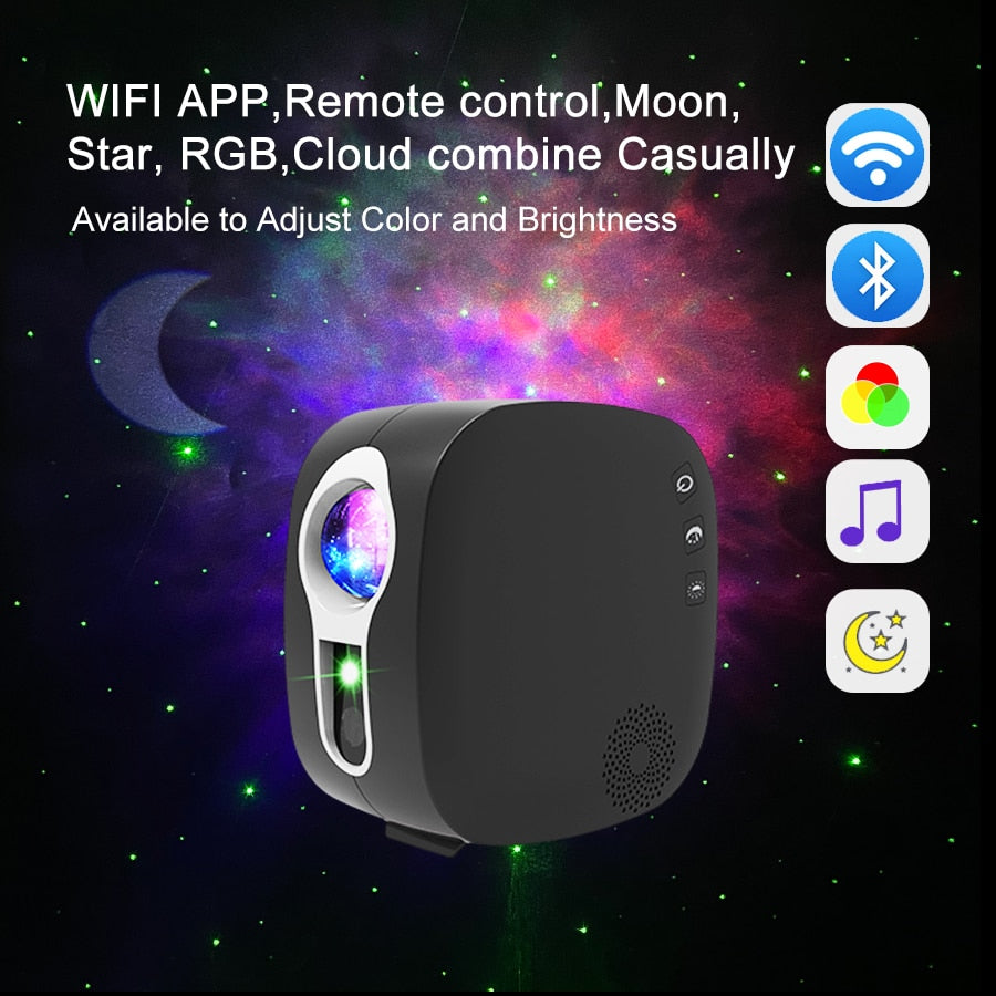 Sternenprojektor Galaxy Glow Rotierend Farbig
