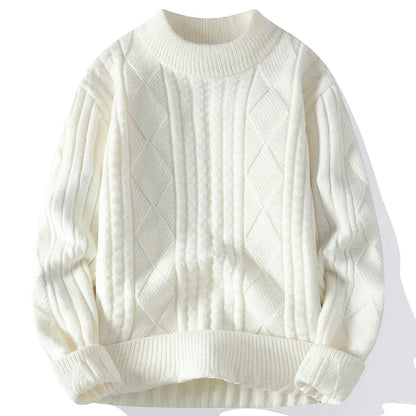 Herrenpullover Luxus Diamant Muster Langarm
