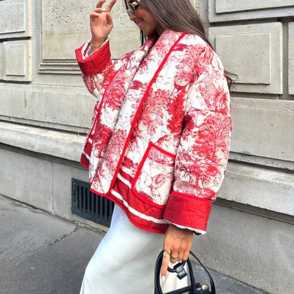 Elegantes Damenjacke mit Bedruckung Modern