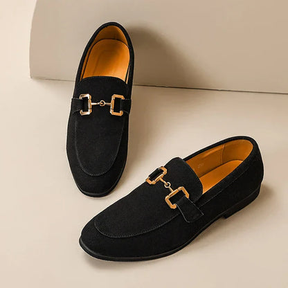 Herren Loafers Suede Lederschuhe Schnürung Elegant