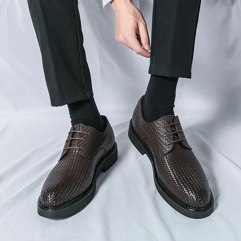 Herren Lederschuhe Oxfords Schwarz Elegannt