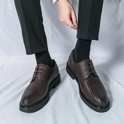 Herren Lederschuhe Oxfords Schwarz Elegannt