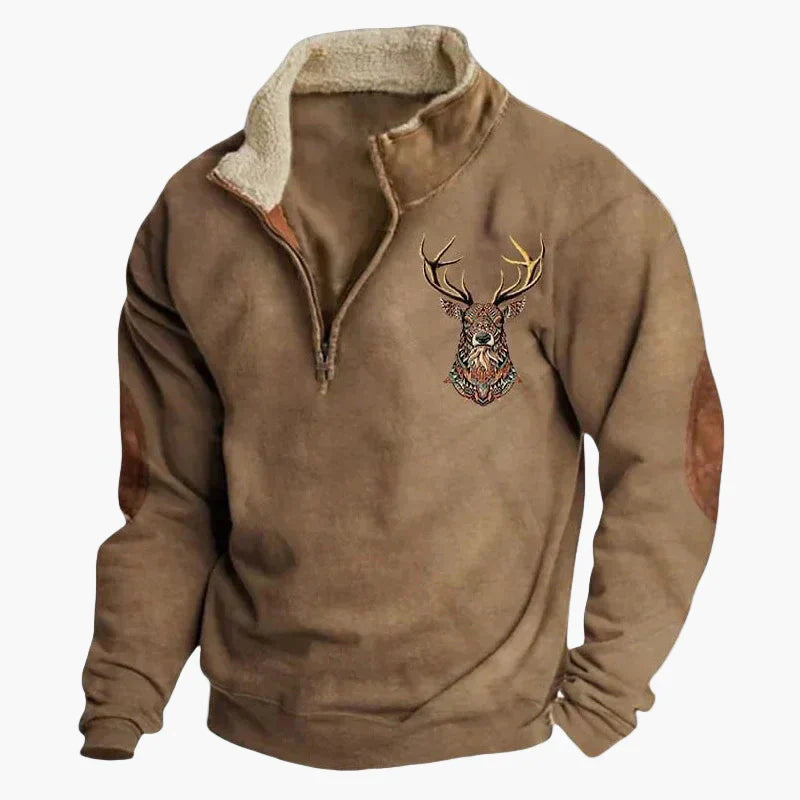 Western Style Pullover Azteken Muster Bequem