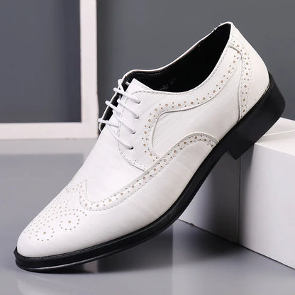 Herren Anzug Schuhe Bequem Oxford Schuhe Schwarz